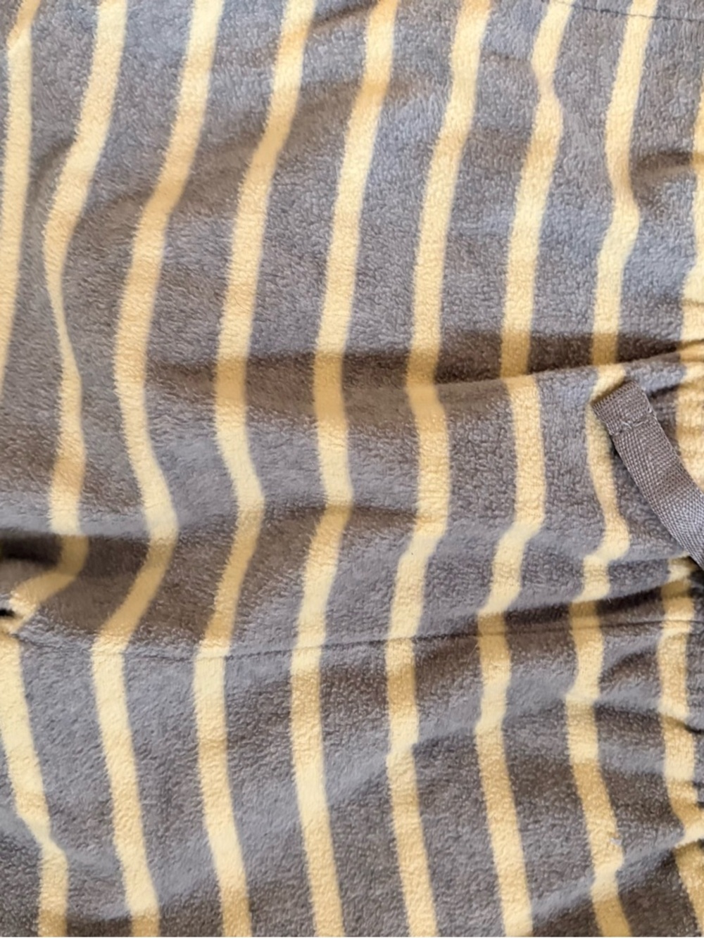 Old Navy Gray and Cream Striped Knit fleece PJ bottom - Picture 2 of 4